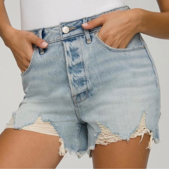 Good American Bombshell Cutoff Denim Shorts - Picture 2 of 12